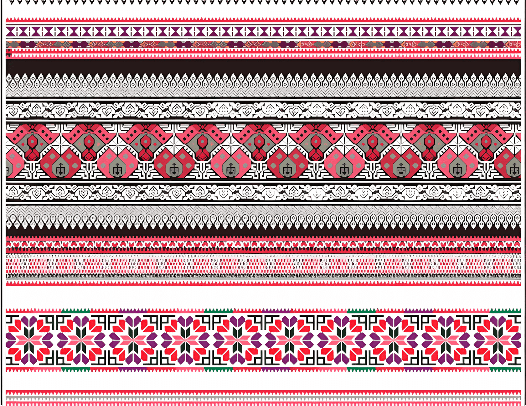 隆林清水苗女土布蜡染花衣裙·花带围腰