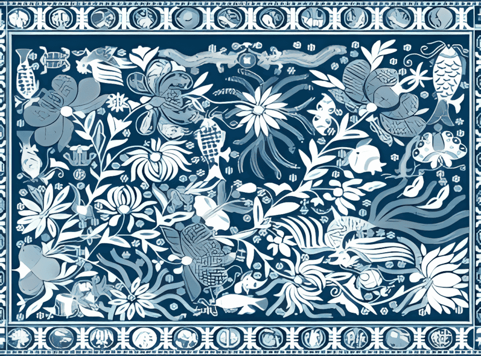 贵州水族蜡染被面3