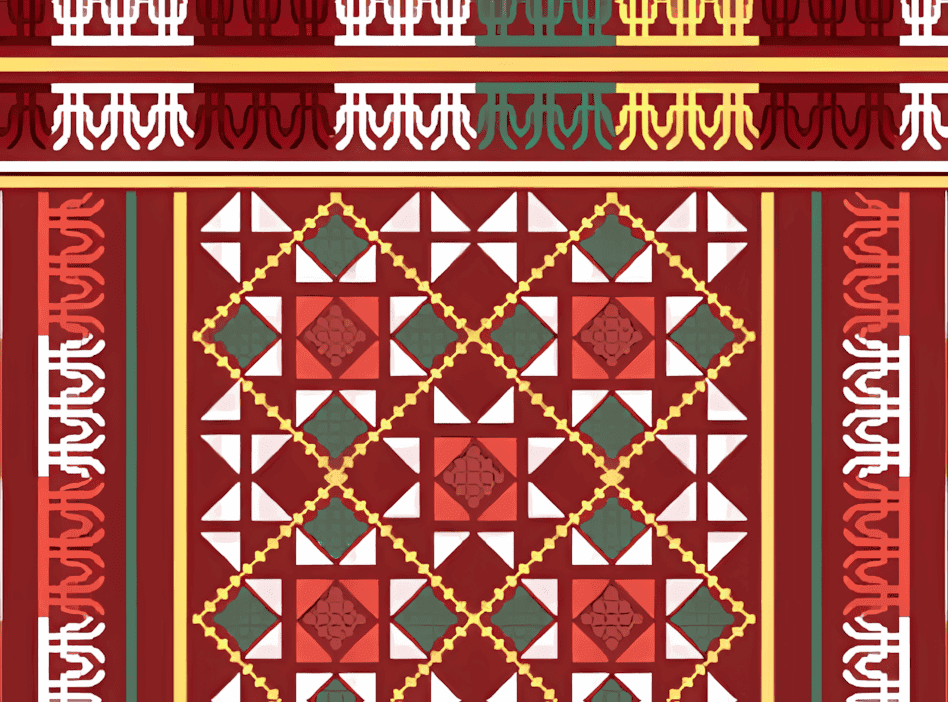 广西金秀盘瑶衣襟边挑绣花