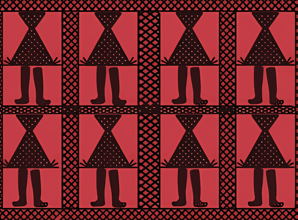 广西南丹白裤瑶女子衣背部蜡染花