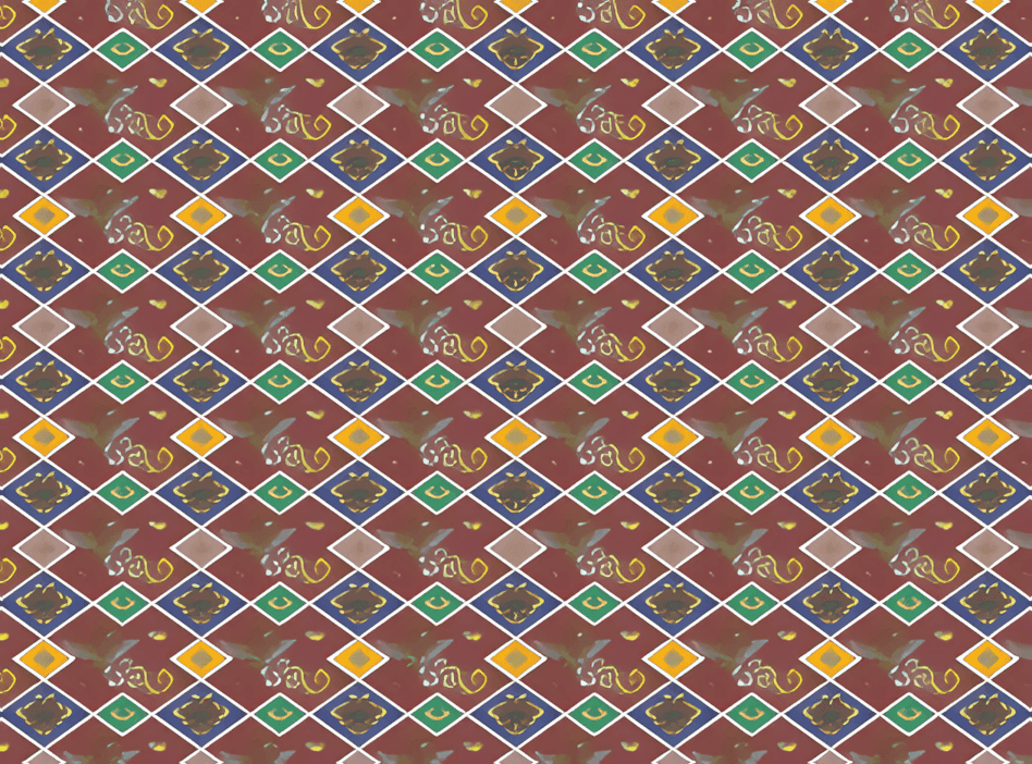 织锦上的凤鸟方胜纹