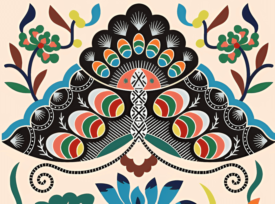 壮族刺绣上的蝴蝶纹