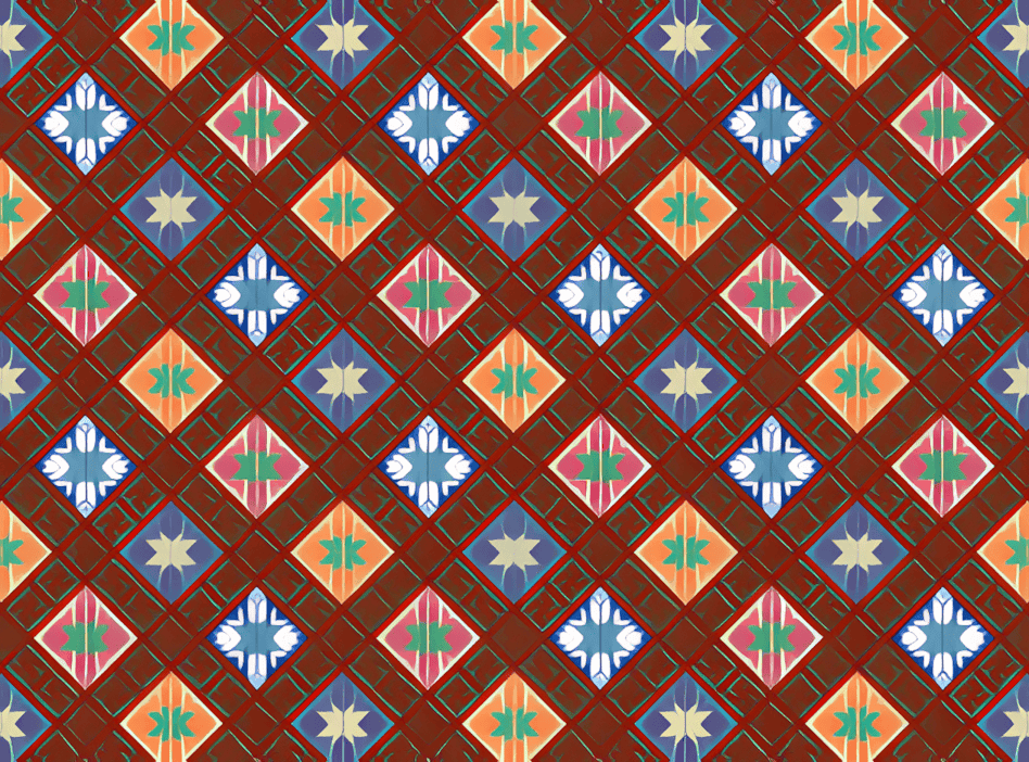 壮锦上的万字菊花纹