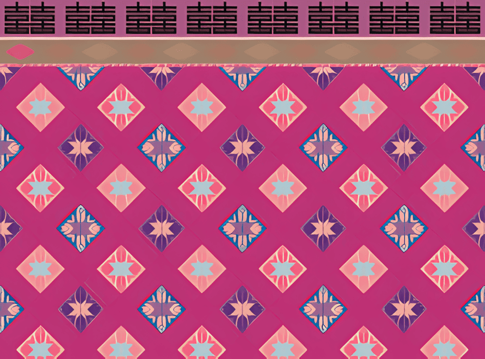 壮锦上的回字菊花纹