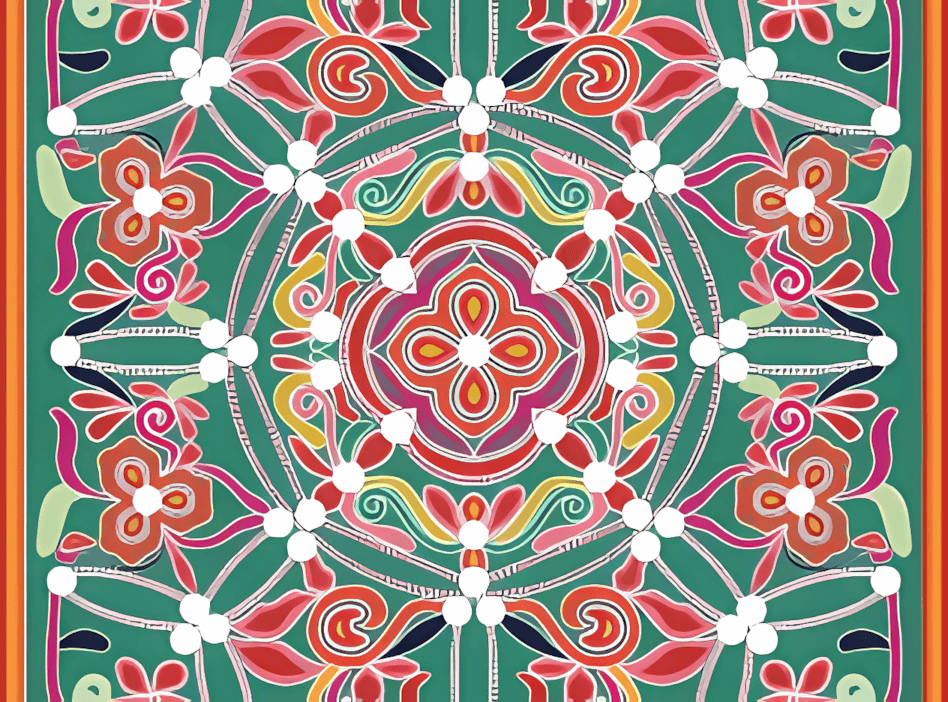 布依族马尾绣背带