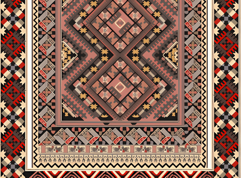 几何龙蛇竹纹织锦背带