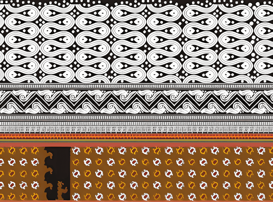 隆林大树脚清水苗女子蜡染裙图纹