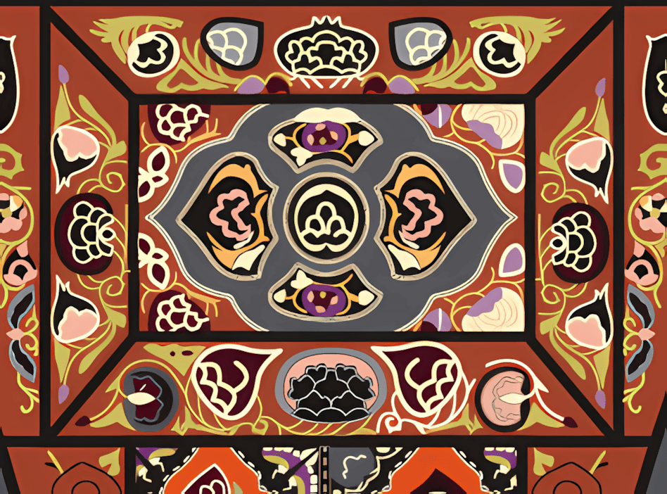 石榴凤鸟花纹刺绣布贴背带