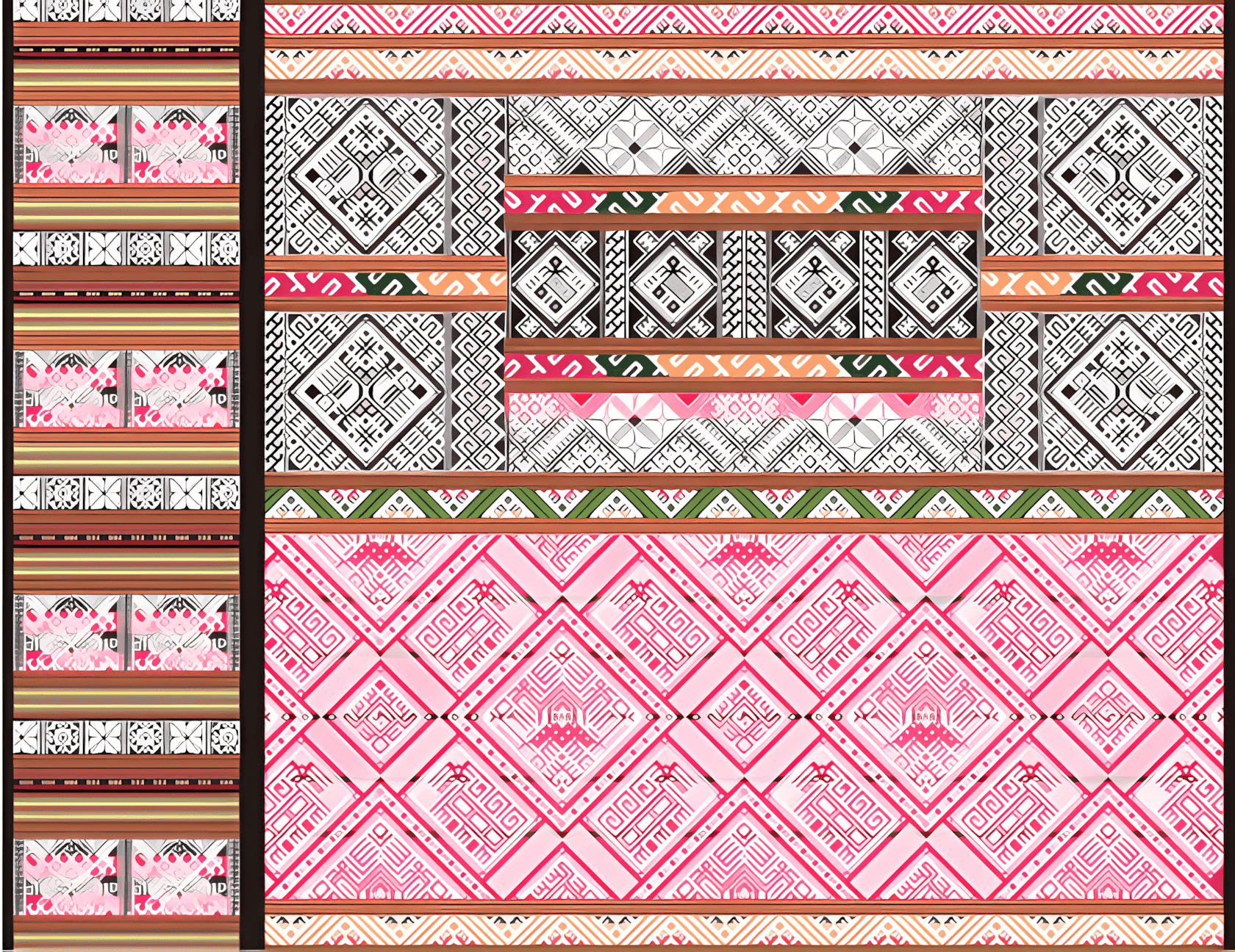 融水花瑶女漆布挑花镶彩衣