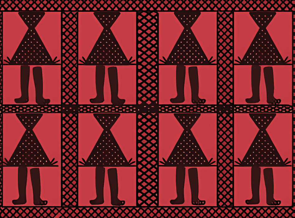 广西南丹白裤瑶女子衣背部蜡染花