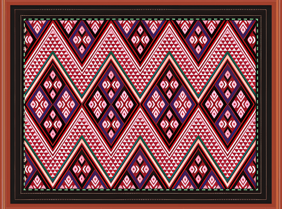 几何菱形纹织锦背带1