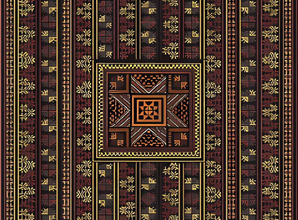 金秀花蓝瑶女挑花头帕