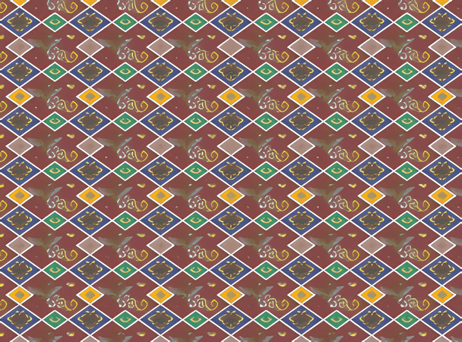 织锦上的凤鸟方胜纹