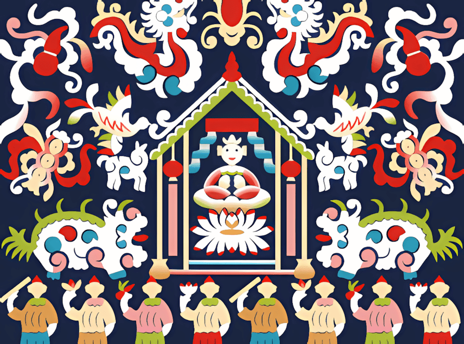 壮族神职服饰上的纹样