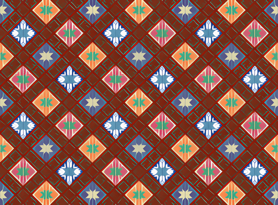 壮锦上的万字菊花纹