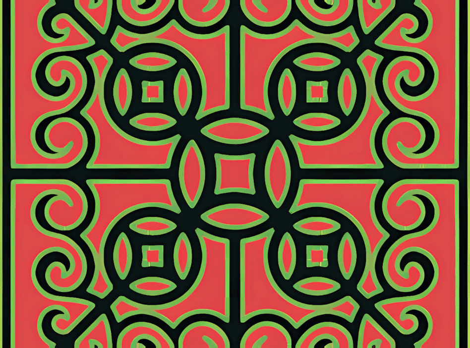 文山壮族服饰上的古钱纹